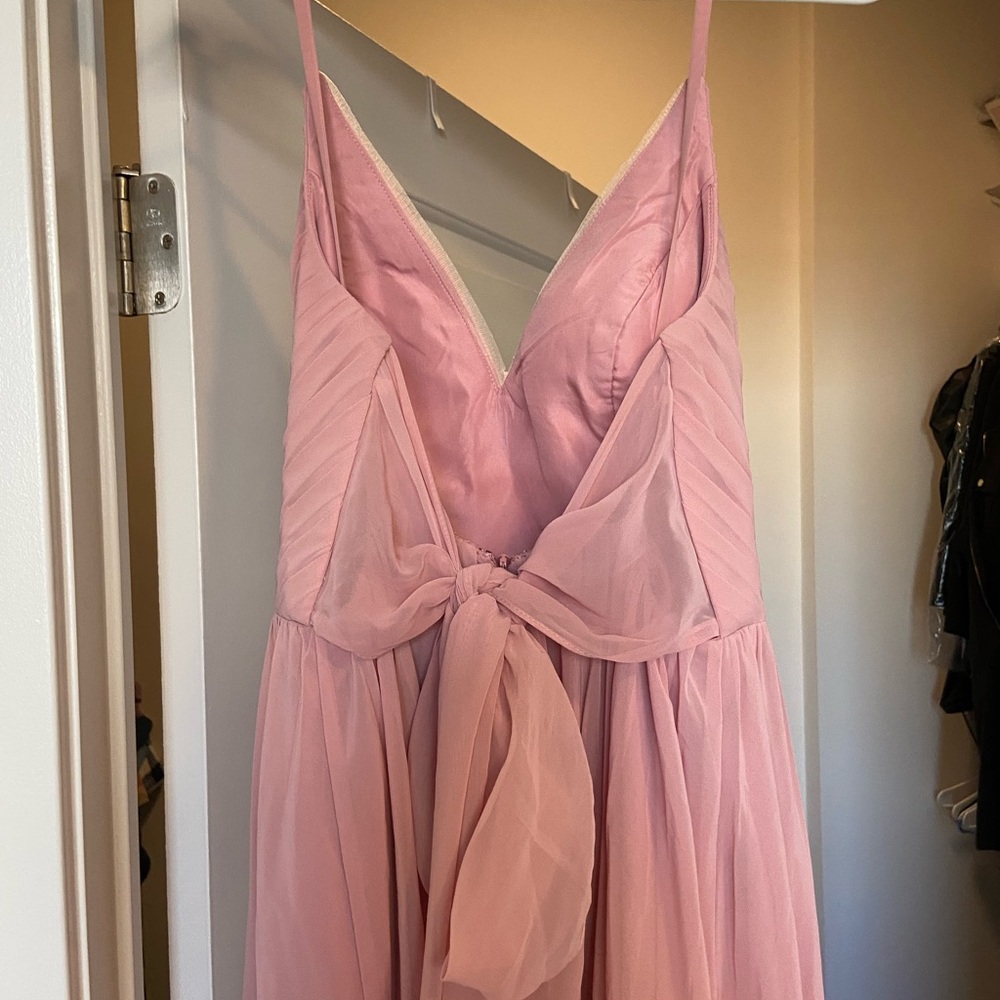Azazie Rosette Pleated Maxi Dress bridesmaid - Picture 4 of 6